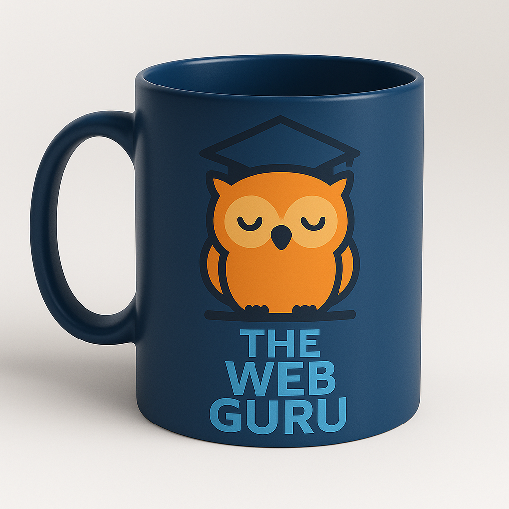 Softly lit background texture that complements the mug’s clean white ceramic